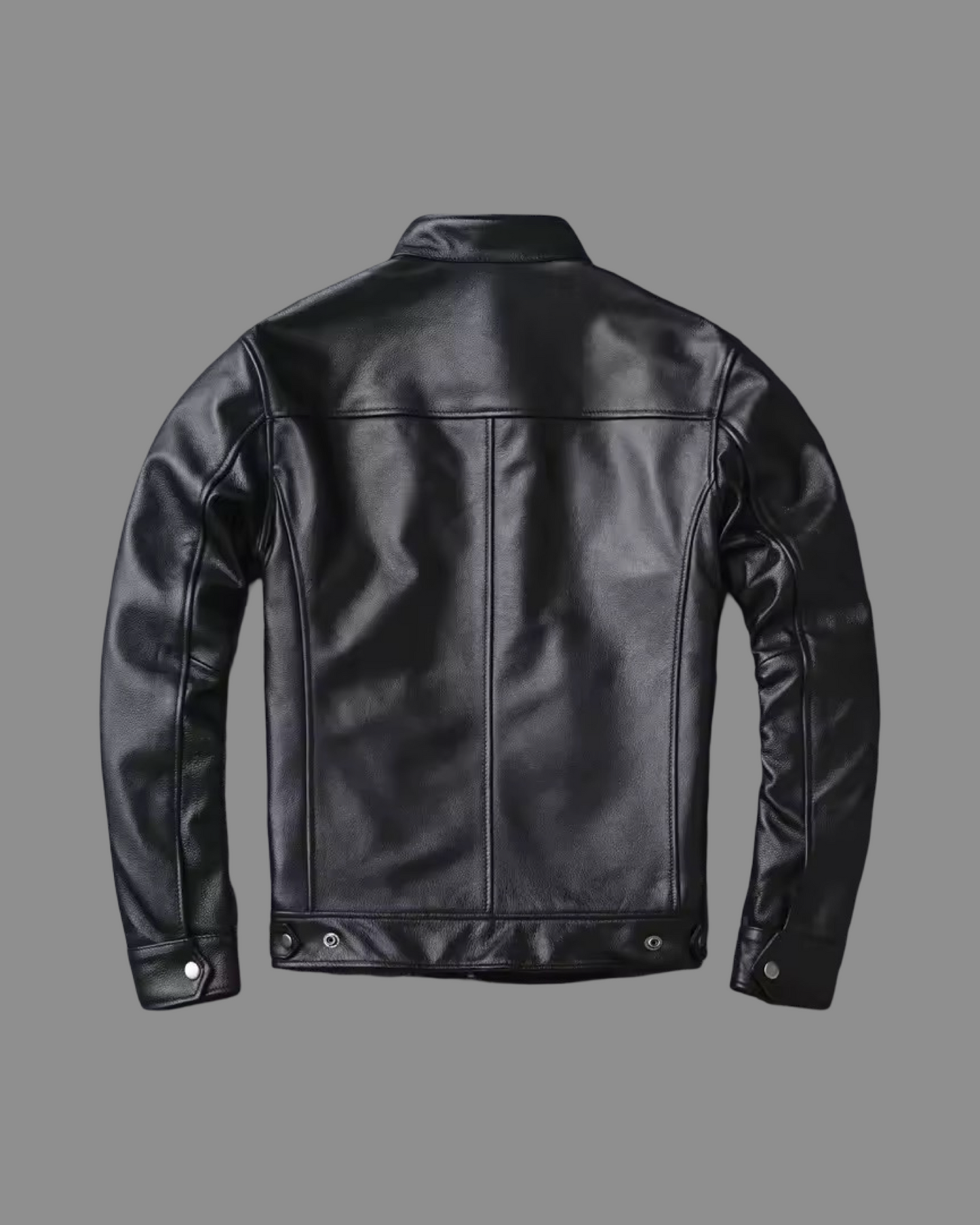 Chinese Collar Leather Jacket