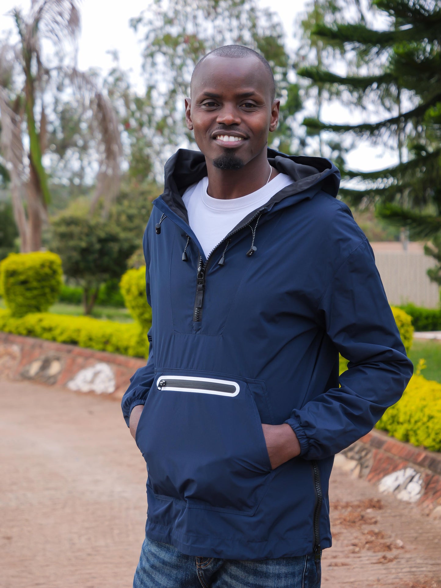 Navy Blue Anorak Jacket