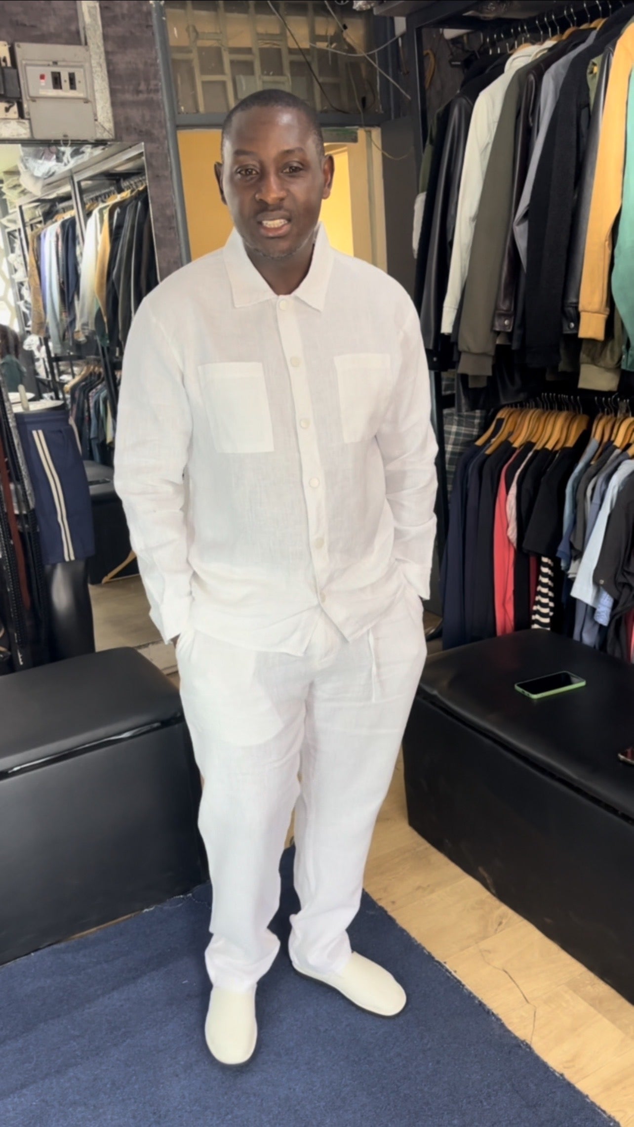 White Linen Set (Long Sleeve)