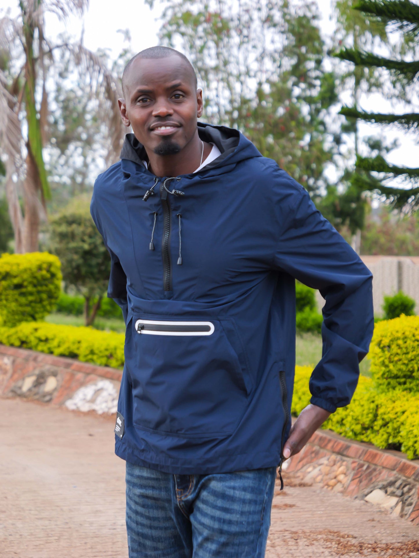 Navy Blue Anorak Jacket