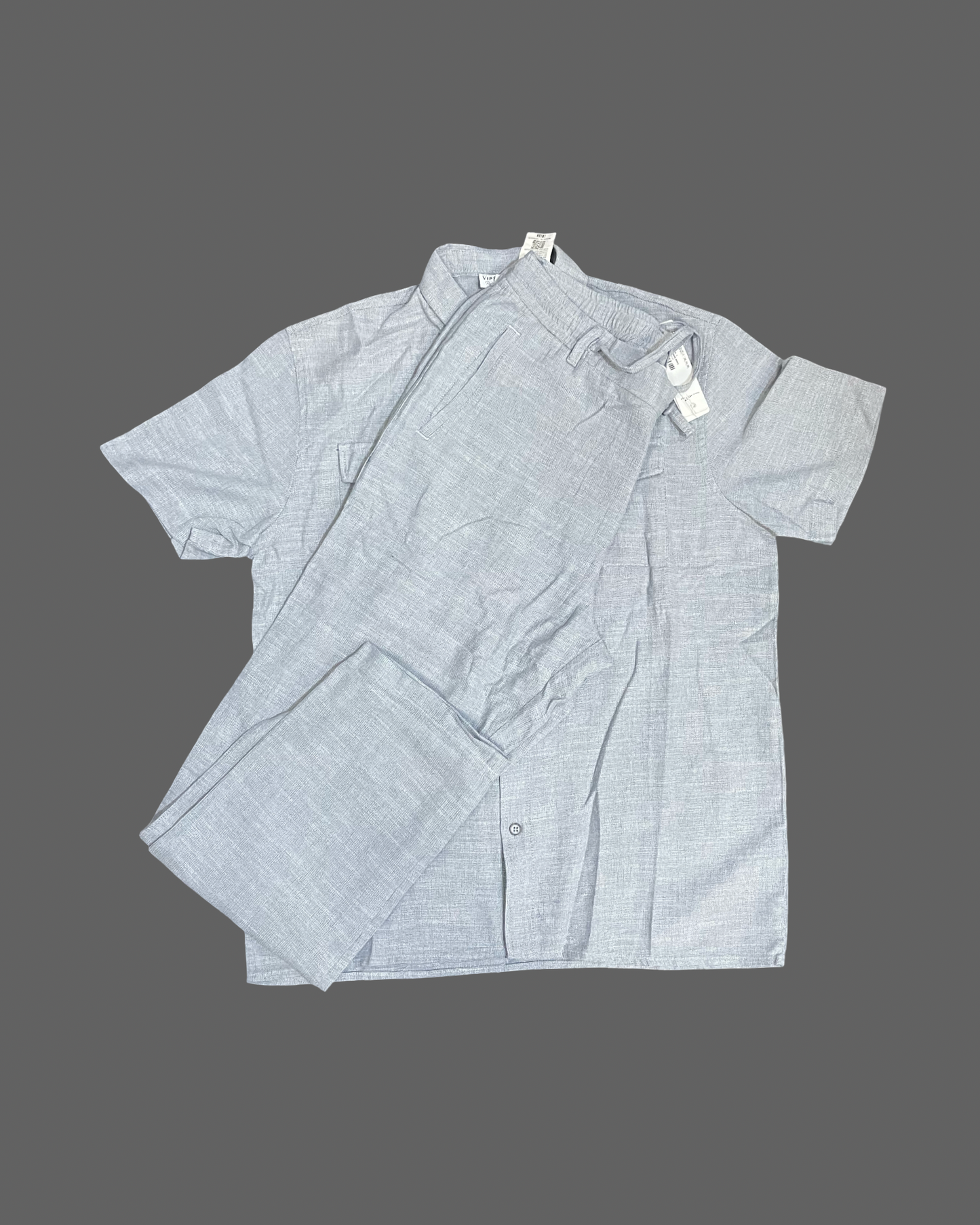Grey Linen Set (Short Sleeve)
