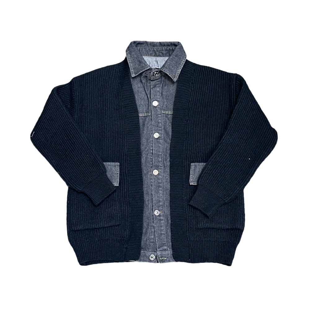 Button Cardigan Sweater (Black)