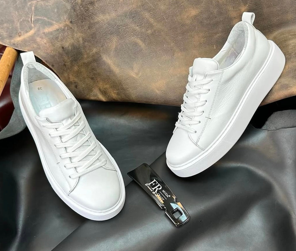 Leather Sneaker- White