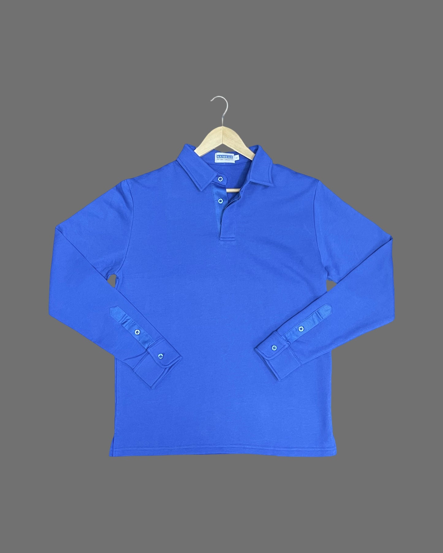 Mr. NICE Long Sleeve Polo Shirts- Royal Blue