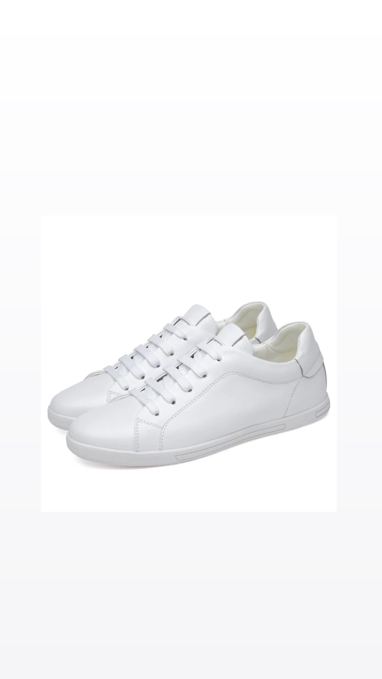 Light Leather Sneaker- White