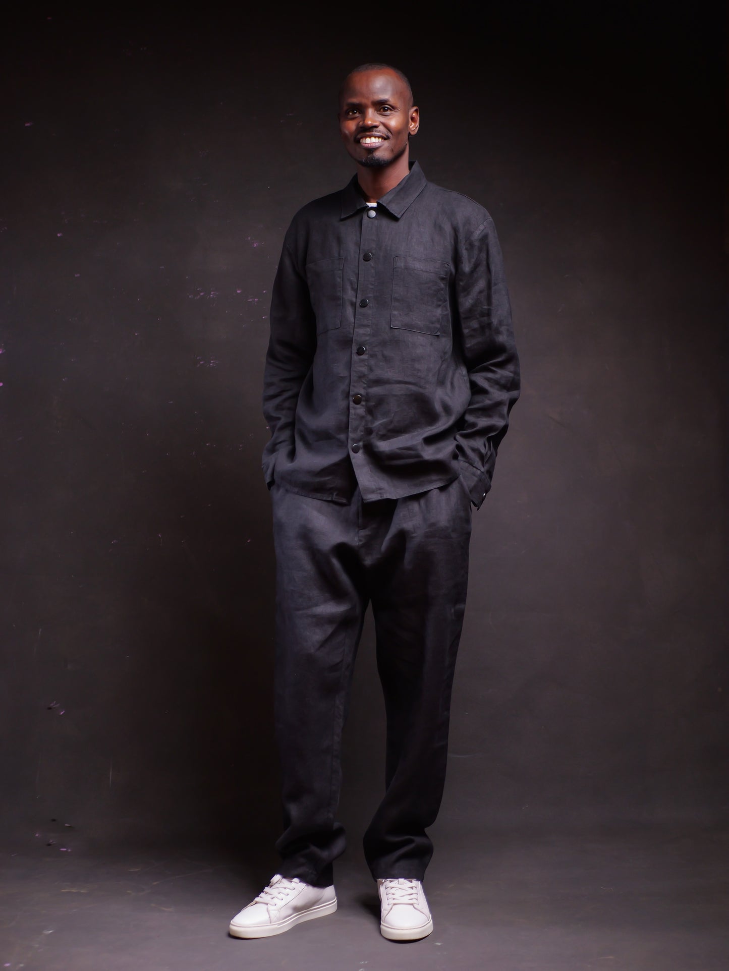 Black Linen Set (Long Sleeve)