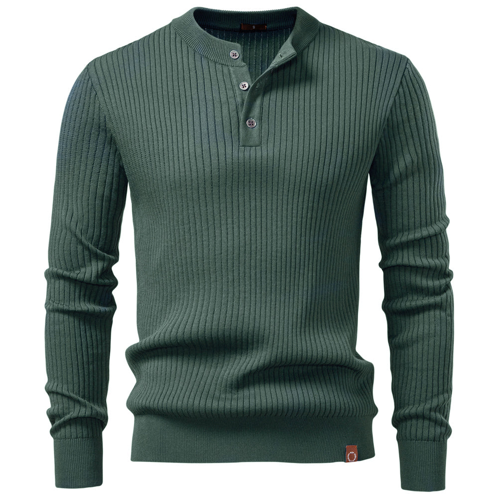 Knitted Polo Shirt- Green