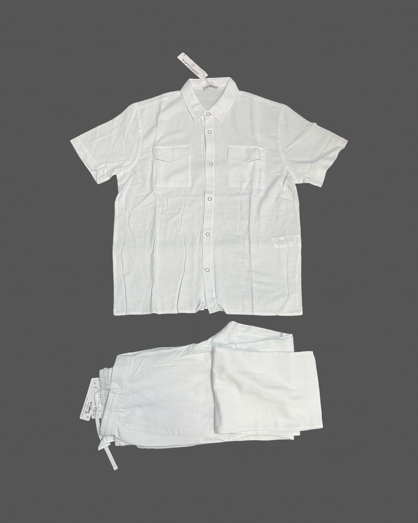 White Linen Set (Short Sleeve)