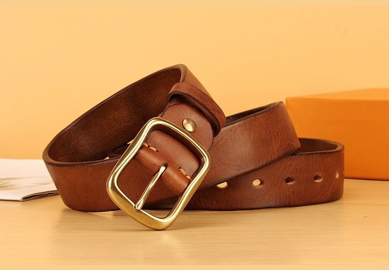 Leather belt(brown)