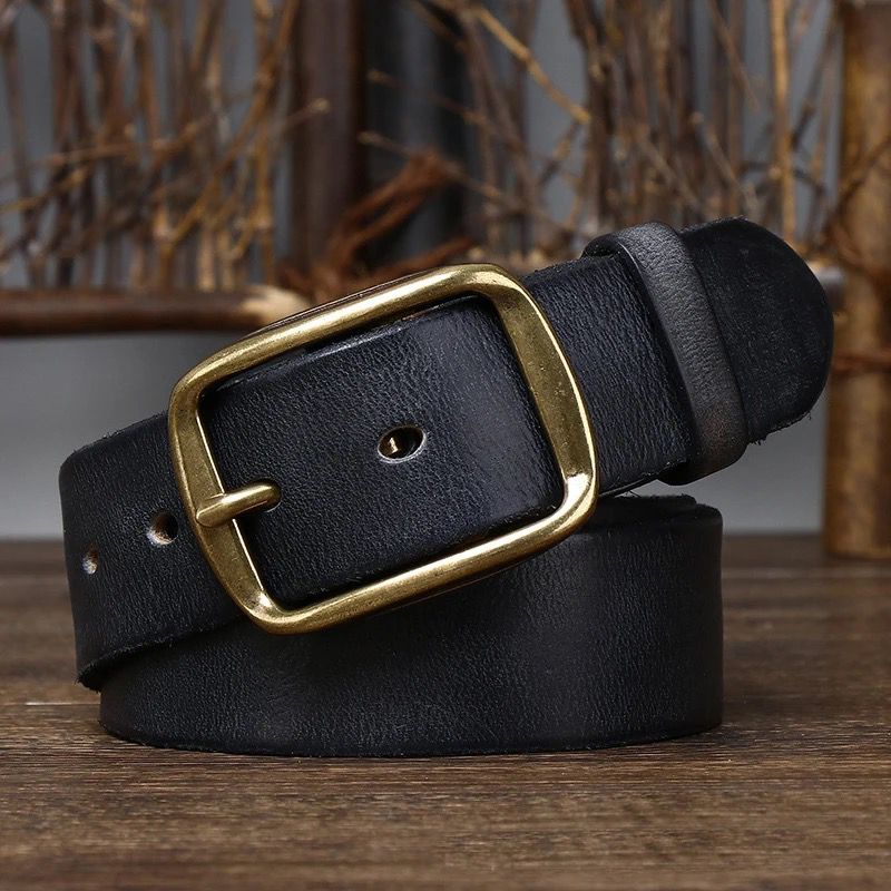 Leather belt(black)
