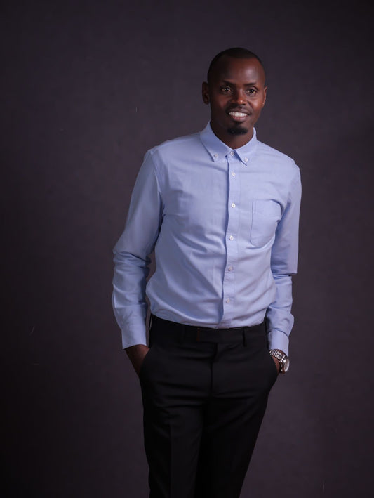 Formal cotton shirt(blue)