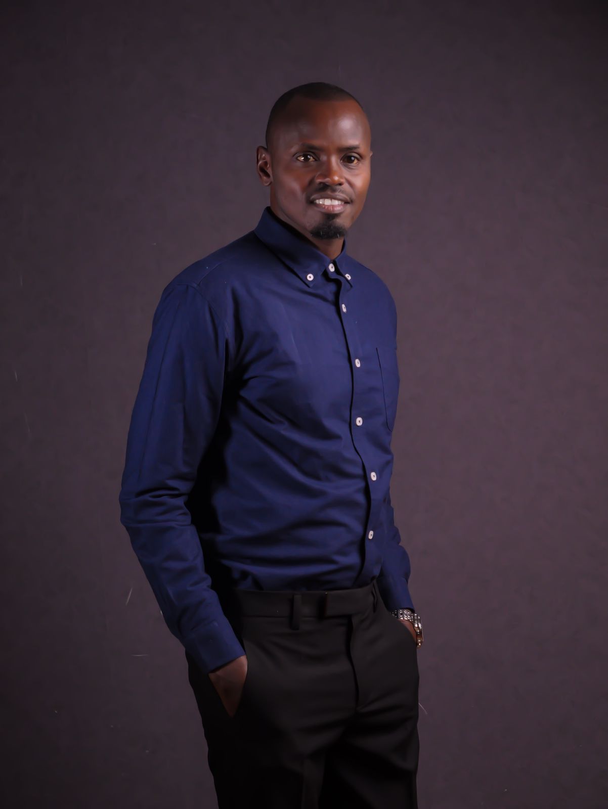 Formal Cotton Shirt (Navy)