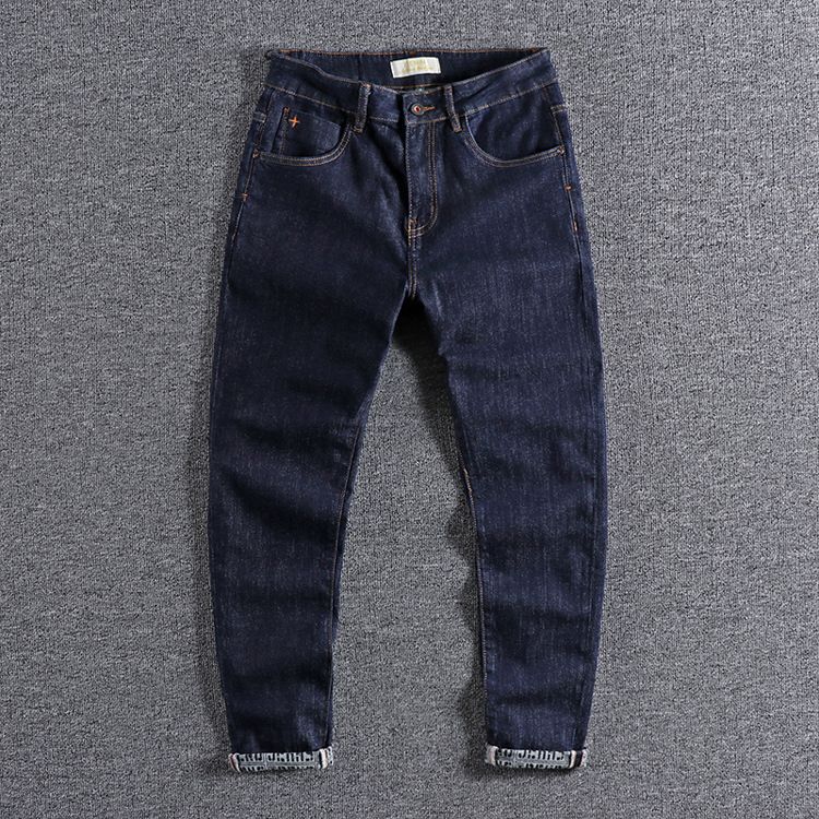 Dark wash simple denim