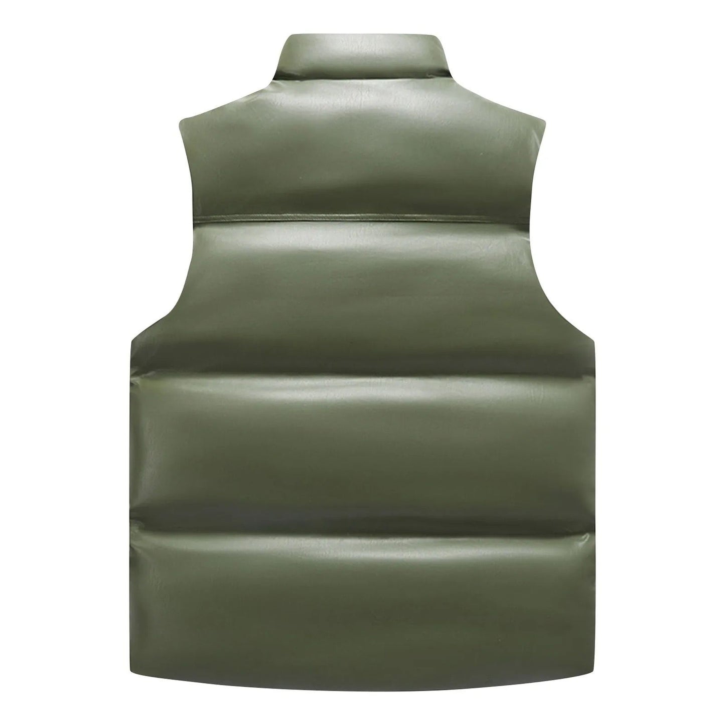 Leather Sleeveless Jacket(Green)