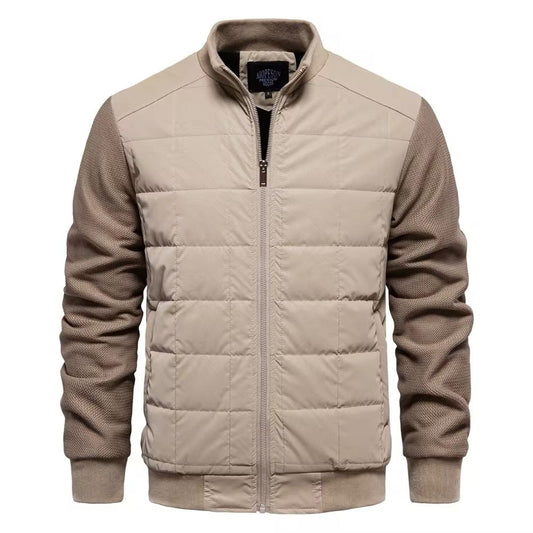 Quilted Bomber Jacket(Beige)