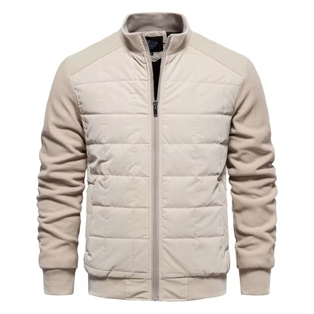 Quilted Bomber Jacket(Beige)