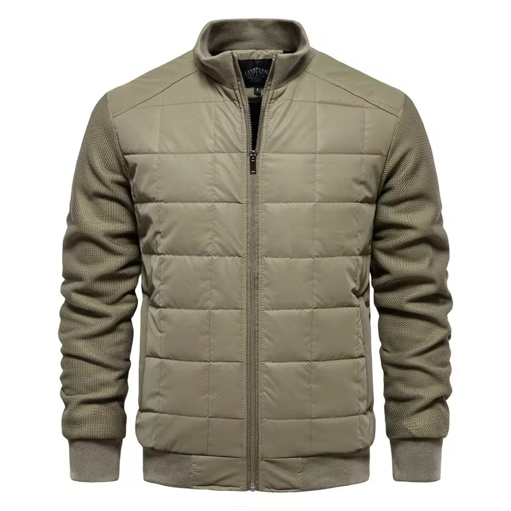 Quilted Bomber Jacket(Green)