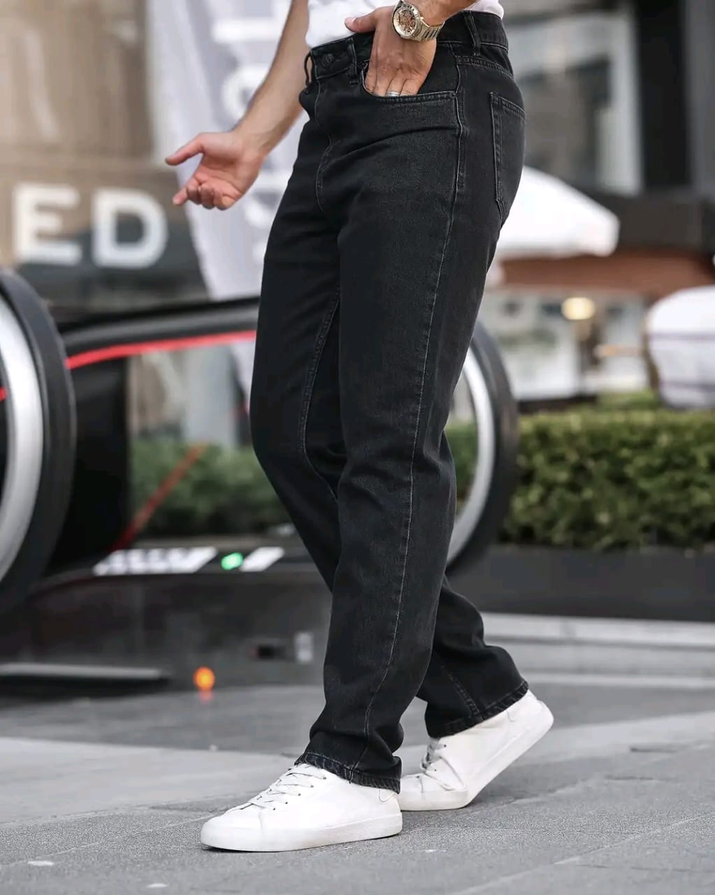 Baggy Denim Pants(Black) – Naiwear Men's