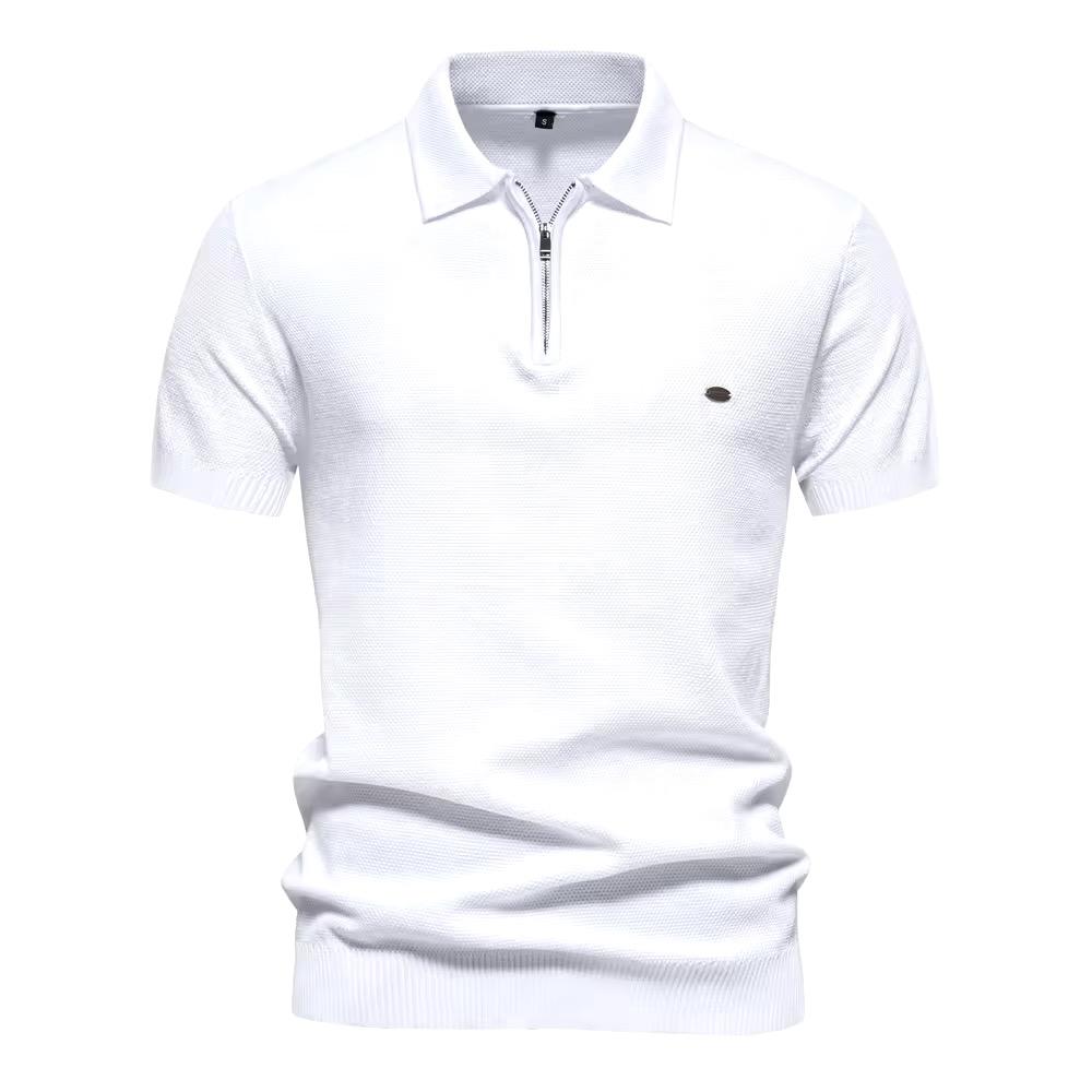 Wooven Polo(White)