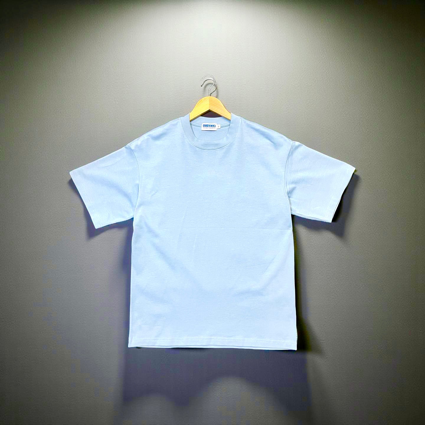 Boxy Crewneck T-Shirt- Azure Blue