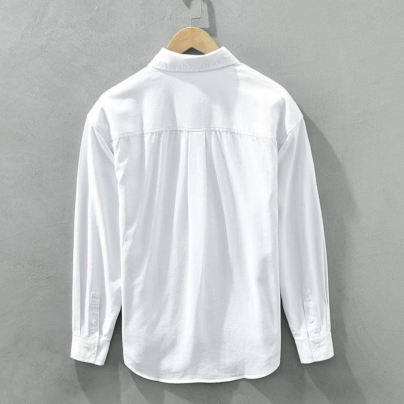 White Flower Patch Shirt