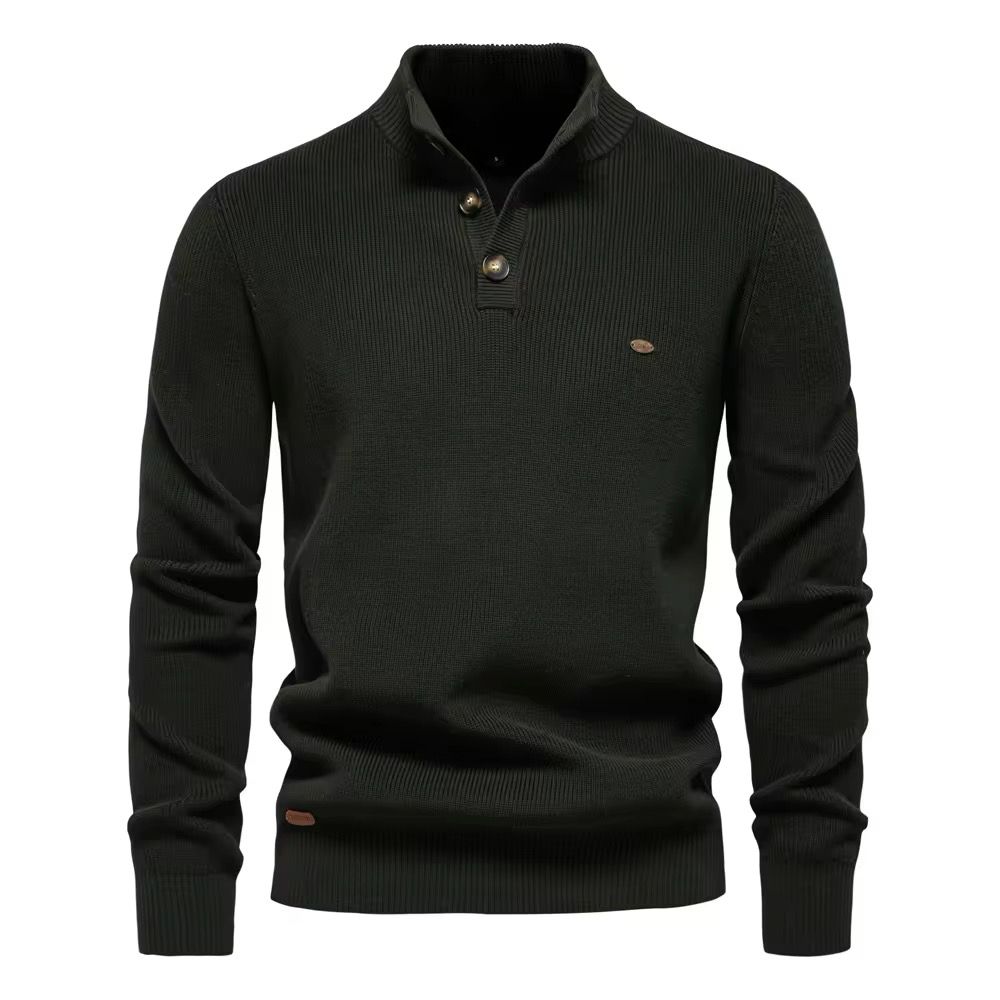 1/4 Button Sweater (Green)