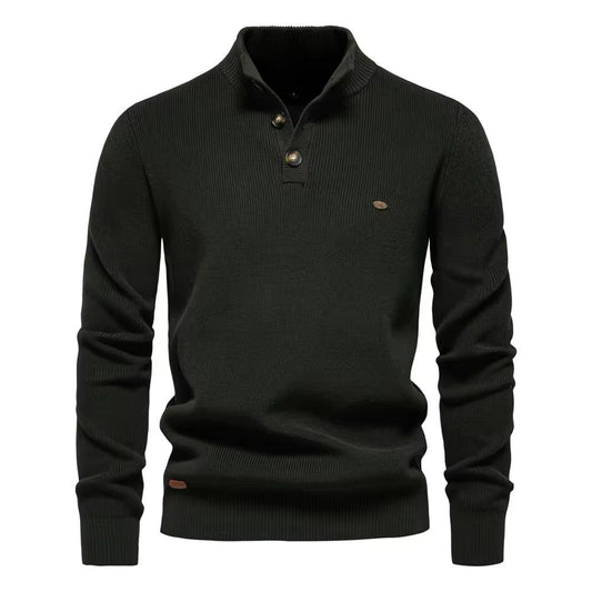 1/4 Button Sweater (Green)