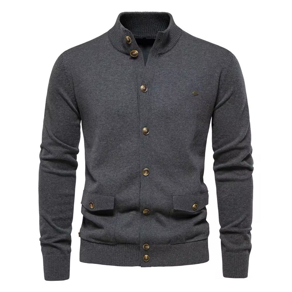Button Up Cardigan(Dark grey)