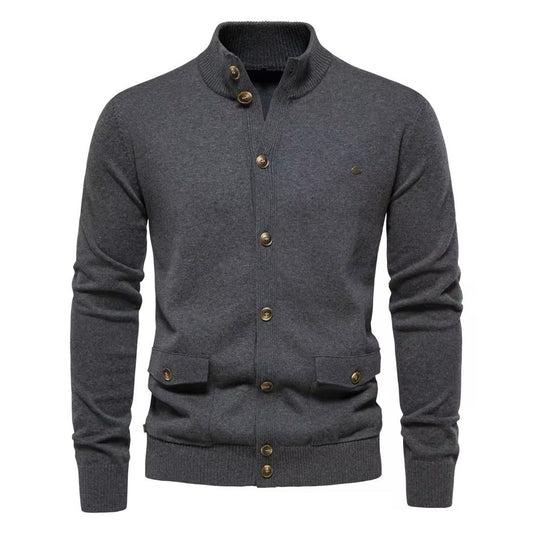 Button Up Cardigan(Dark grey)
