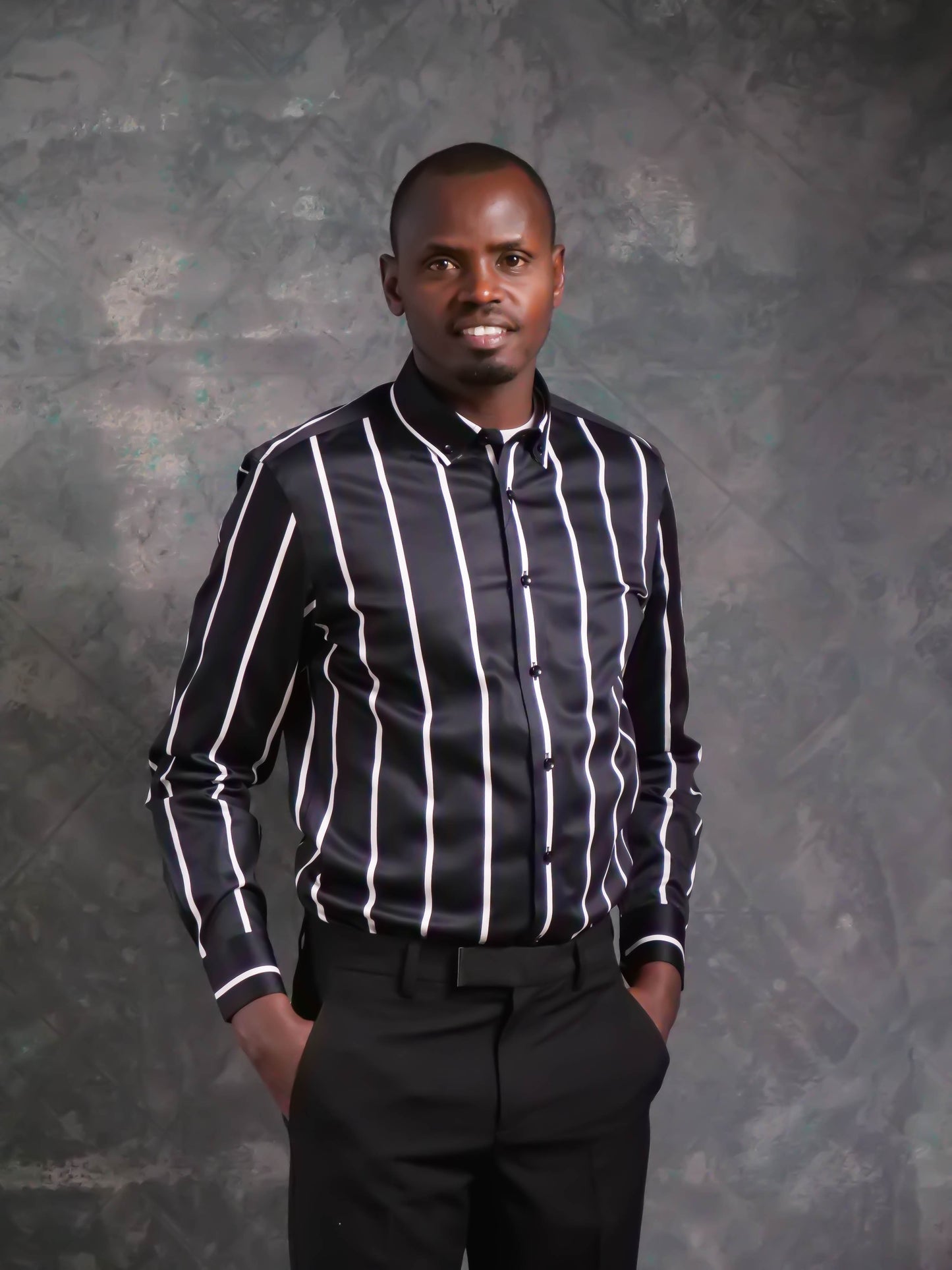 Striped Cotton Dress Shirt