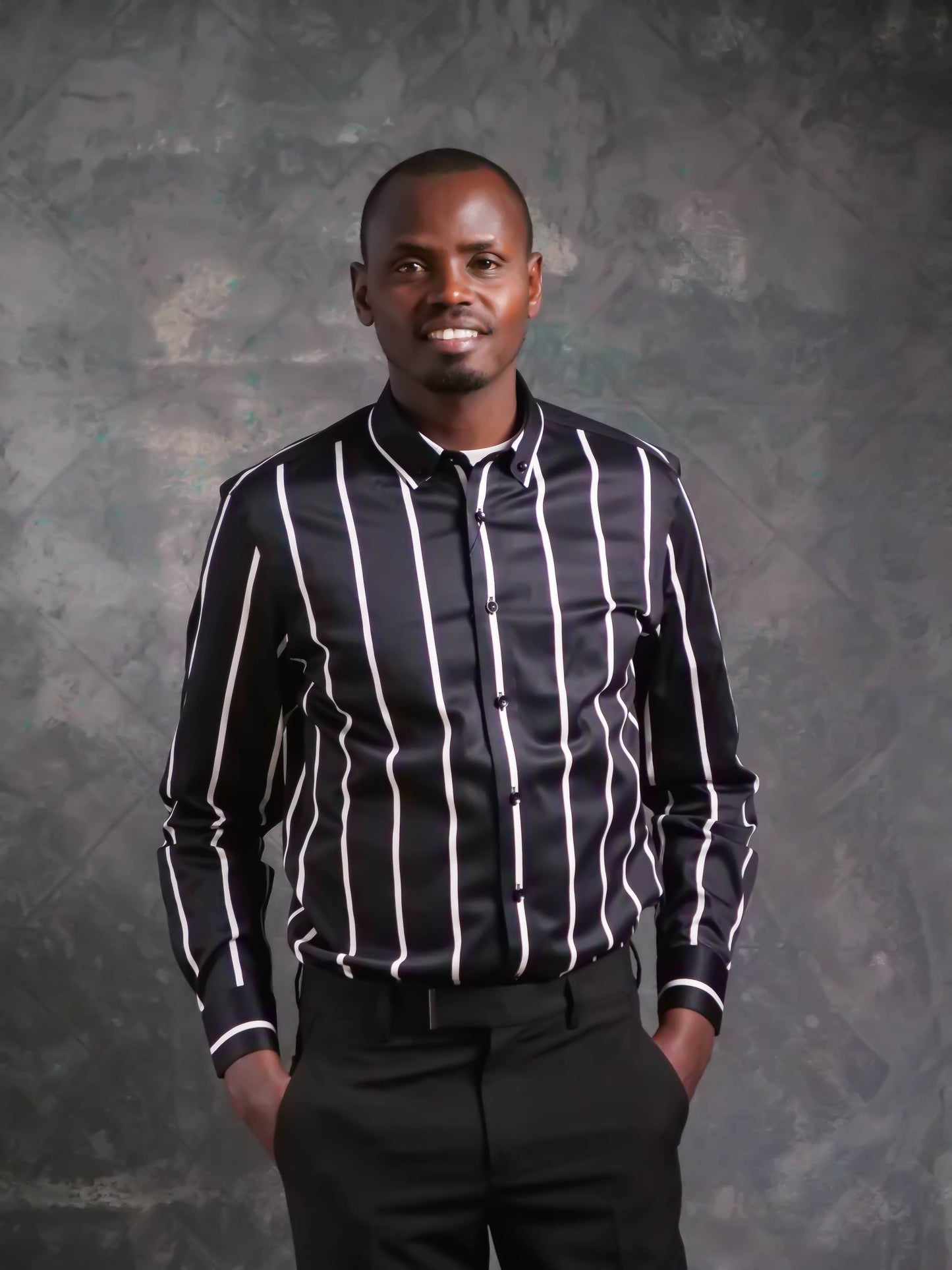 Striped Cotton Dress Shirt