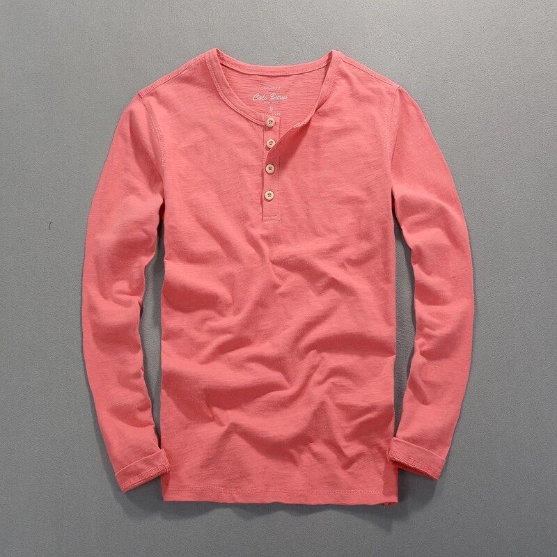 Pink Henley Shirt (Vintage)