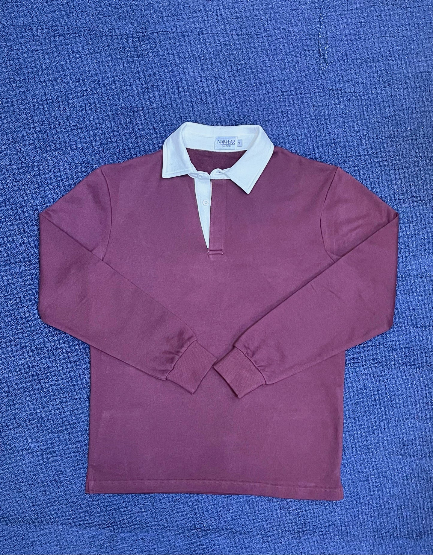 Mr. NICE Long Sleeve Polo Shirts- Maroon