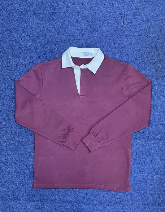 Mr. NICE Long Sleeve Polo Shirts- Maroon
