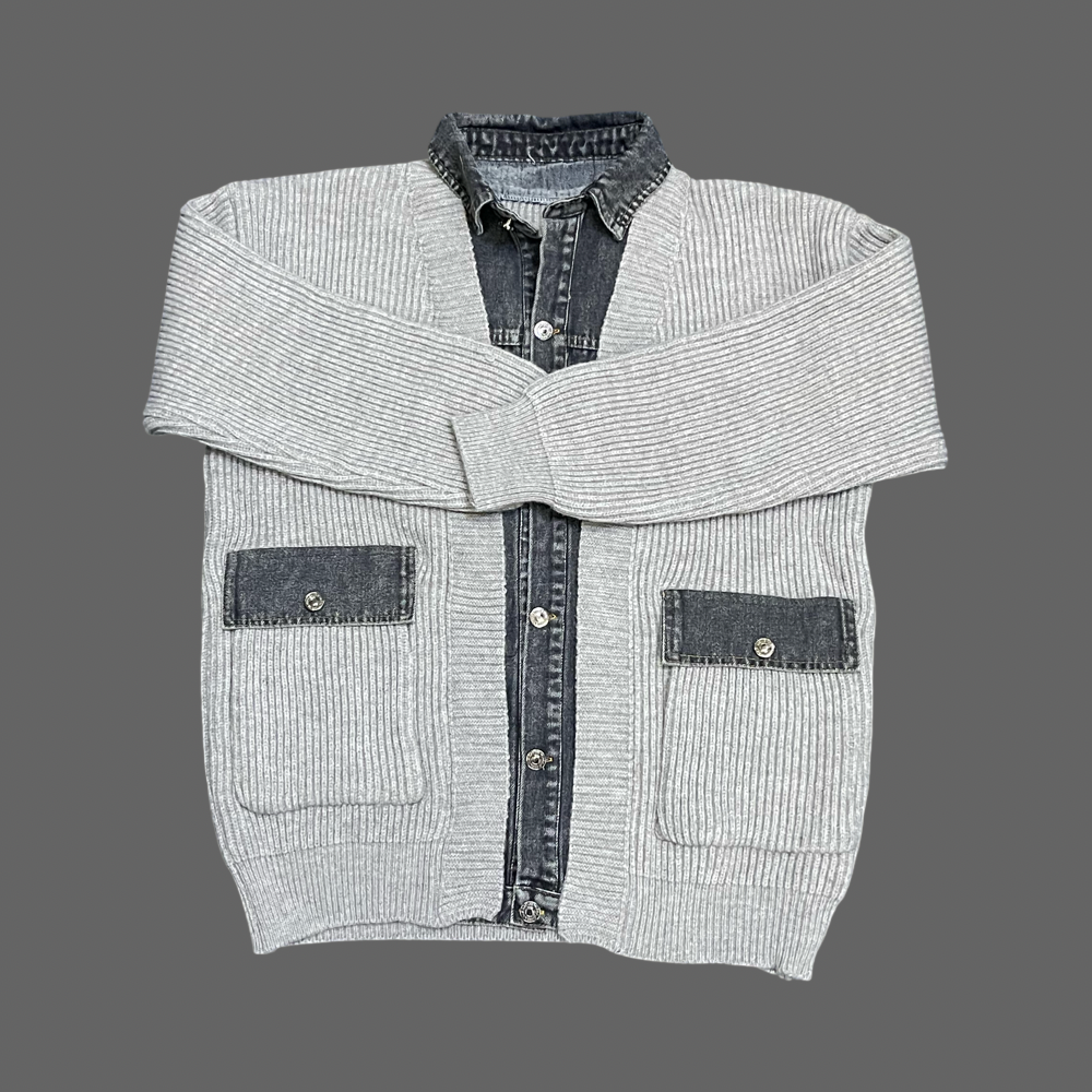Stylish Cardigan Sweater (Grey)