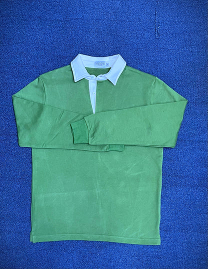 Mr. NICE Long Sleeve Polo Shirts- Olive Green