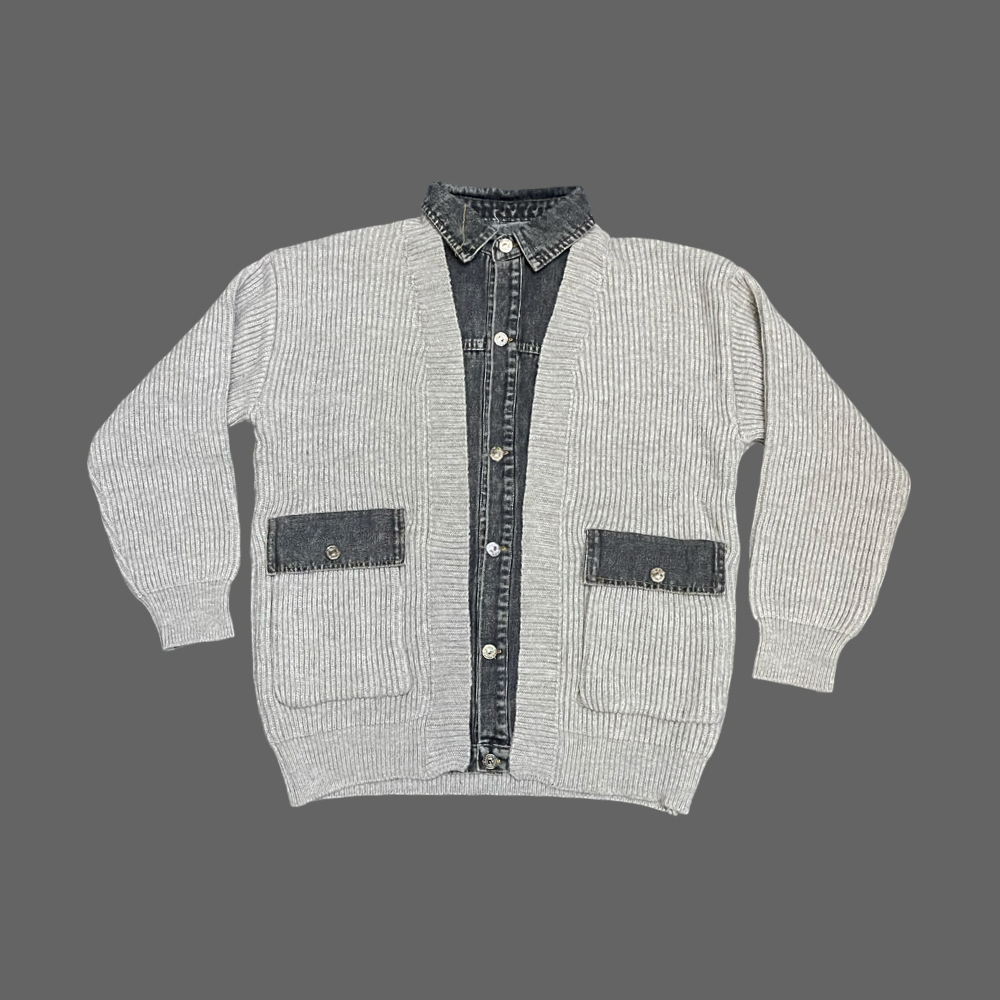 Stylish Cardigan Sweater (Grey)