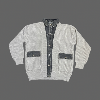 Stylish Cardigan Sweater (Grey)