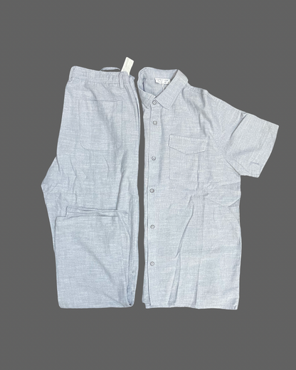 Grey Linen Set (Short Sleeve)