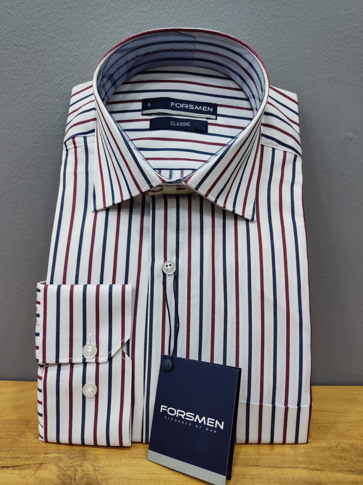 Pin Striped Shirt (Red)