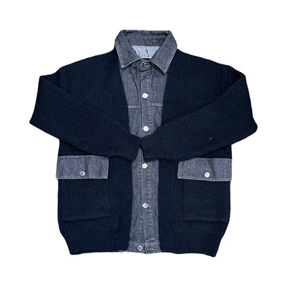 Button Cardigan Sweater (Black)