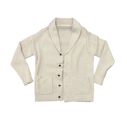 Beige Grandfather Cardigan