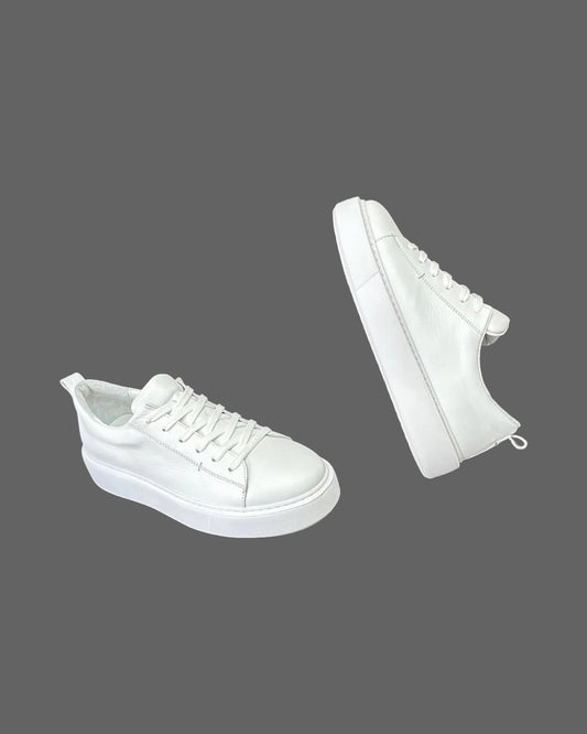 Leather Sneaker- White