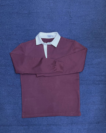 Mr. NICE Long Sleeve Polo Shirts- Maroon