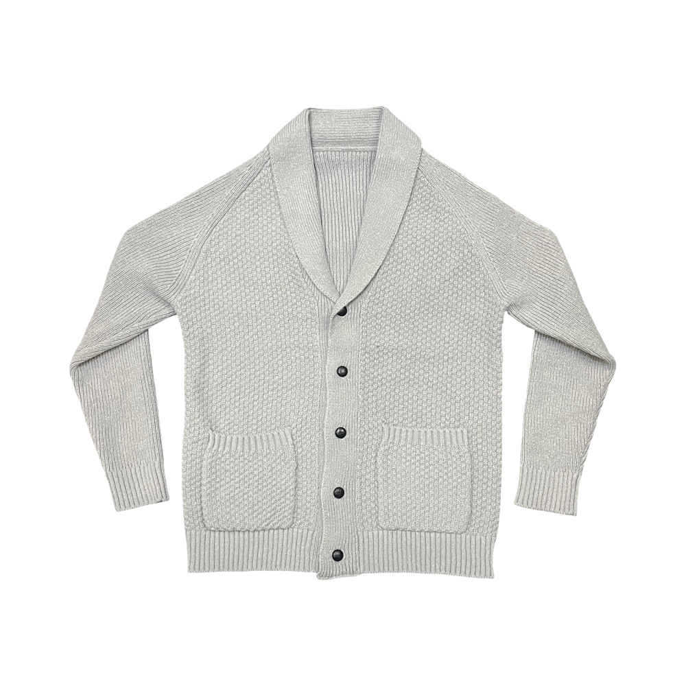 Grey Grandfather Cardigan