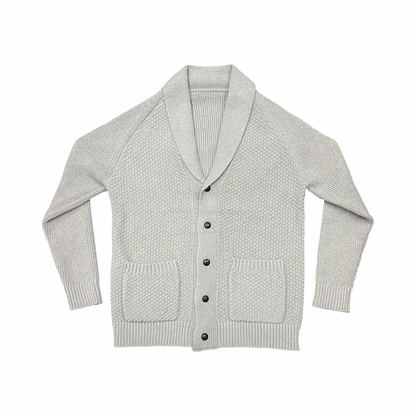 Grey Grandfather Cardigan