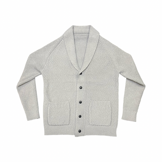 Grey Grandfather Cardigan