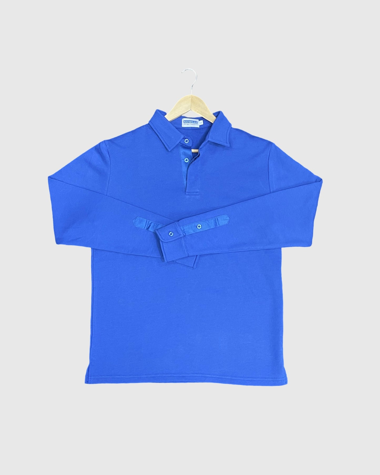 Mr. NICE Long Sleeve Polo Shirts- Royal Blue