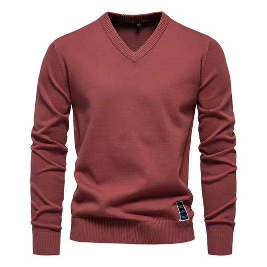 V-neck Sweater (Brown)
