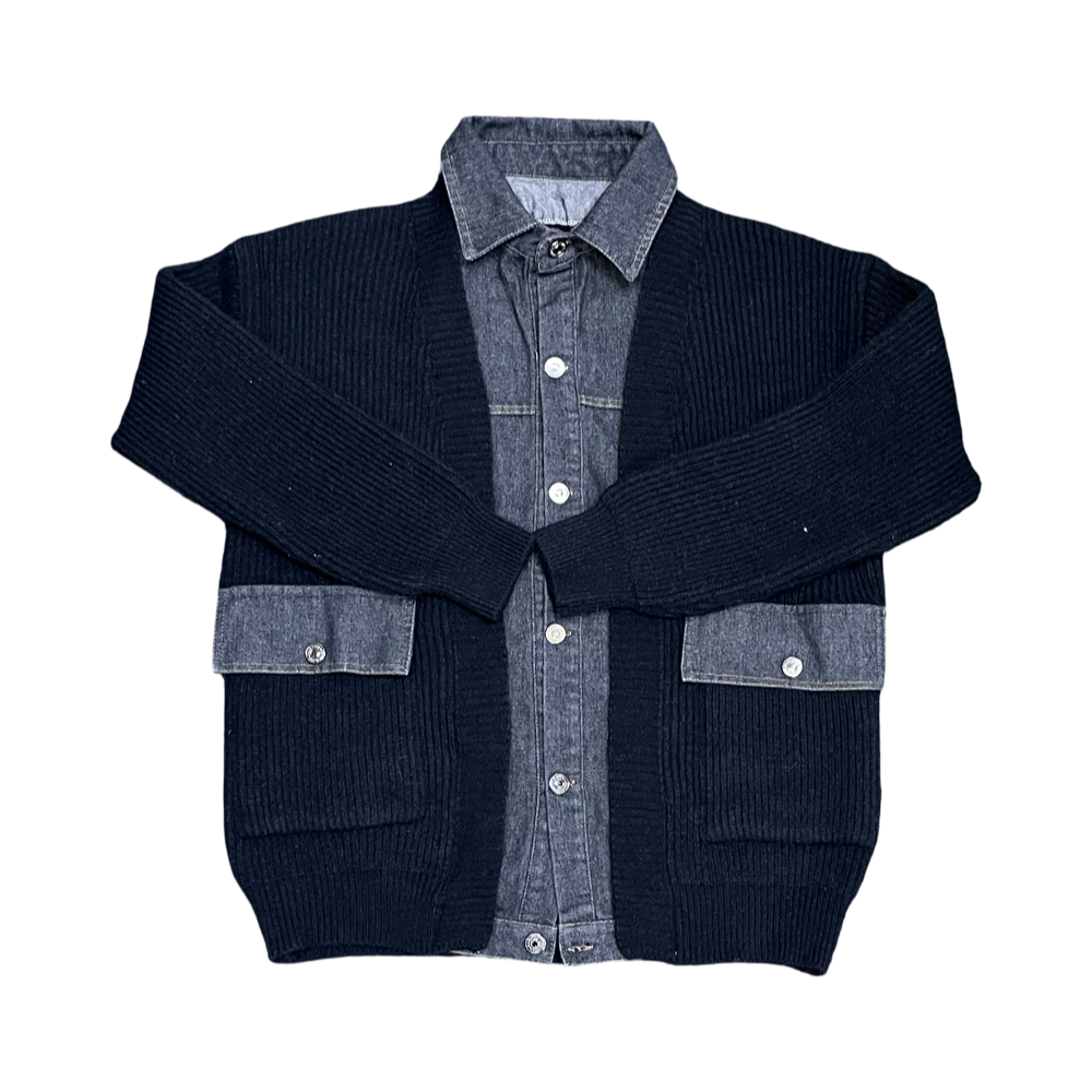 Button Cardigan Sweater (Black)